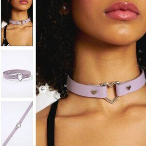 Blackmilk Lilac Heart Choker - Limited